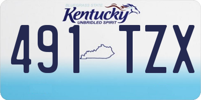KY license plate 491TZX