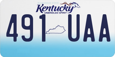 KY license plate 491UAA