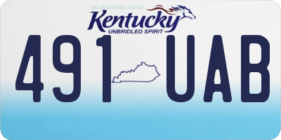 KY license plate 491UAB