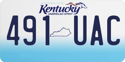KY license plate 491UAC