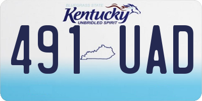 KY license plate 491UAD