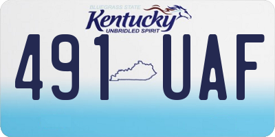 KY license plate 491UAF
