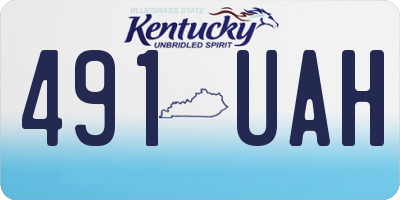 KY license plate 491UAH