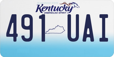 KY license plate 491UAI