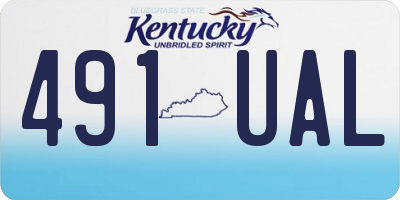 KY license plate 491UAL