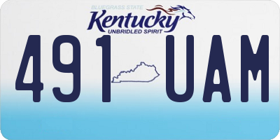 KY license plate 491UAM