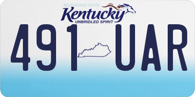 KY license plate 491UAR