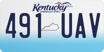 KY license plate 491UAV