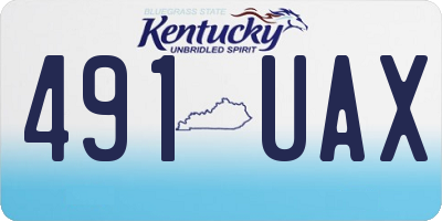 KY license plate 491UAX