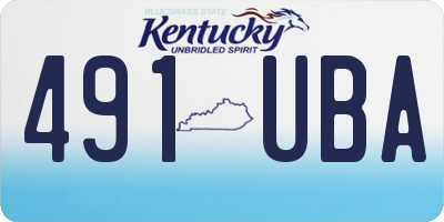 KY license plate 491UBA