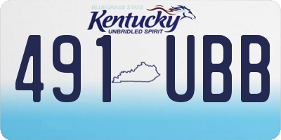 KY license plate 491UBB