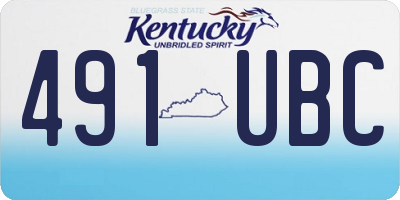 KY license plate 491UBC