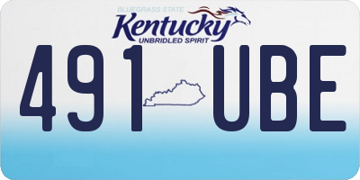 KY license plate 491UBE