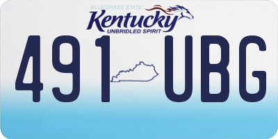 KY license plate 491UBG