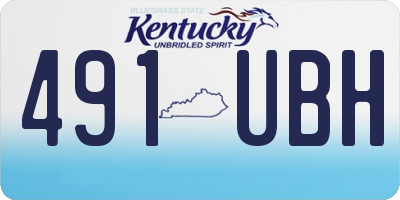 KY license plate 491UBH