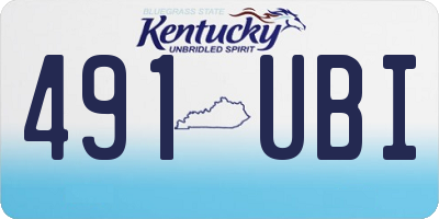 KY license plate 491UBI