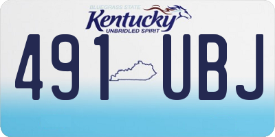 KY license plate 491UBJ