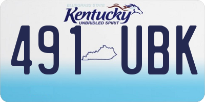 KY license plate 491UBK