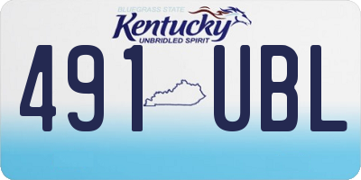 KY license plate 491UBL