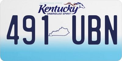 KY license plate 491UBN