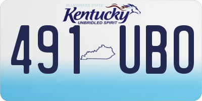 KY license plate 491UBO