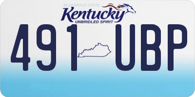 KY license plate 491UBP
