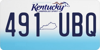 KY license plate 491UBQ
