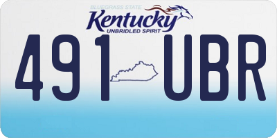 KY license plate 491UBR