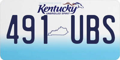 KY license plate 491UBS