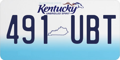 KY license plate 491UBT