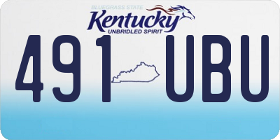 KY license plate 491UBU