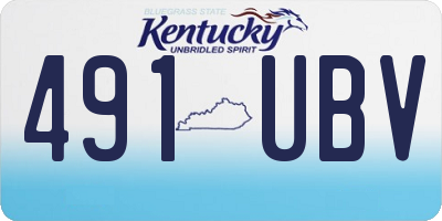 KY license plate 491UBV