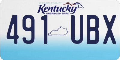 KY license plate 491UBX