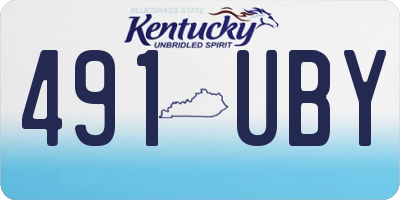 KY license plate 491UBY