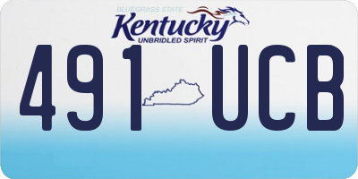 KY license plate 491UCB