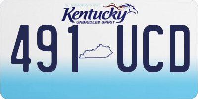 KY license plate 491UCD
