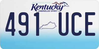 KY license plate 491UCE