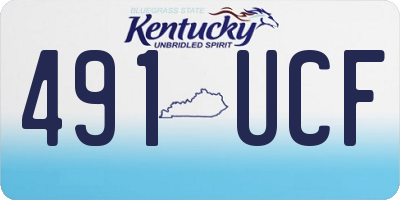 KY license plate 491UCF
