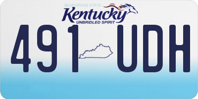 KY license plate 491UDH