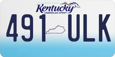 KY license plate 491ULK