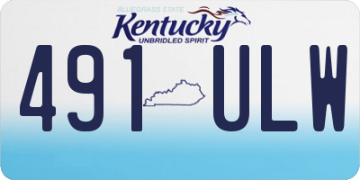 KY license plate 491ULW