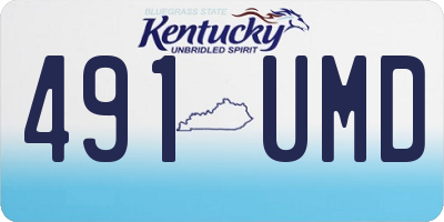 KY license plate 491UMD