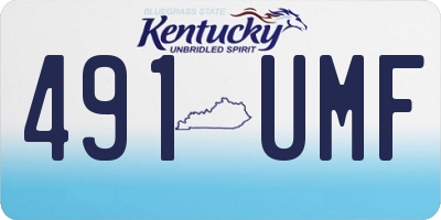 KY license plate 491UMF