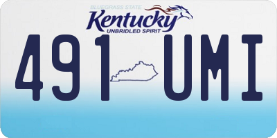 KY license plate 491UMI