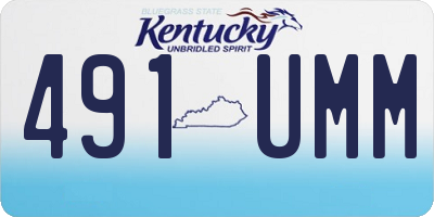 KY license plate 491UMM
