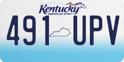 KY license plate 491UPV