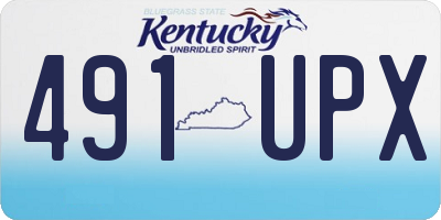 KY license plate 491UPX