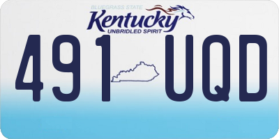 KY license plate 491UQD
