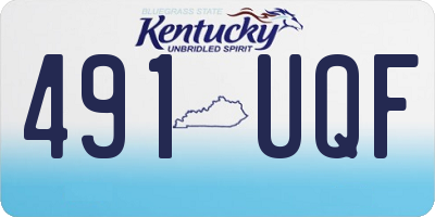 KY license plate 491UQF