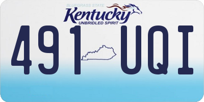 KY license plate 491UQI